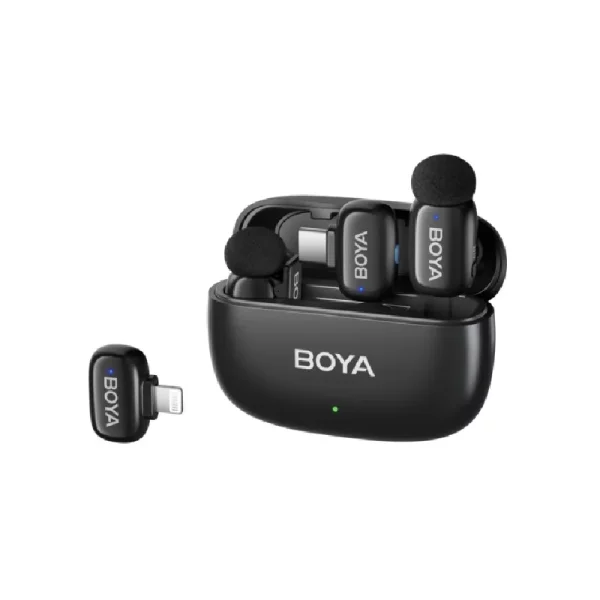 Boya mini 12 kit for ios +type c+charge case Black