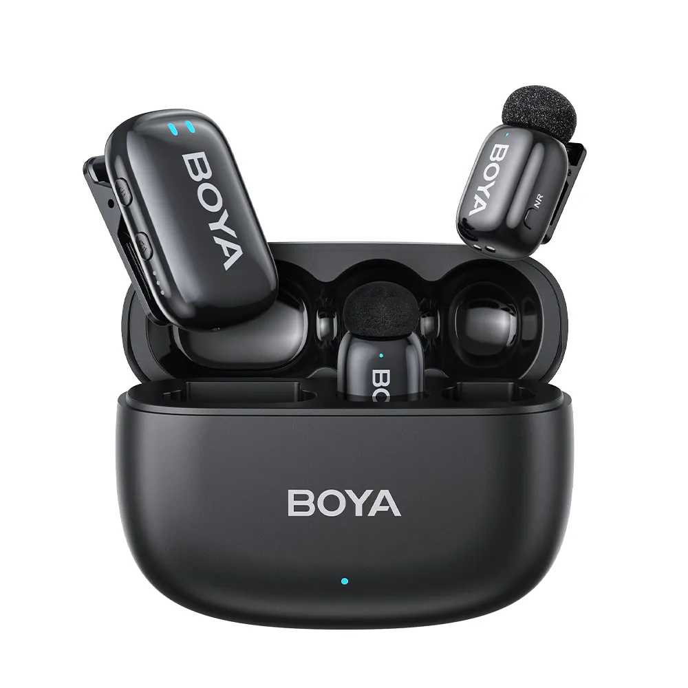 BOYA 2.4G Wireless mic Kit 305mm + Charging Case Black (py) (mini18)