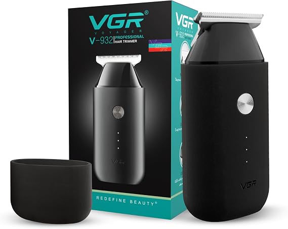 ماكينة حلاقة في جي ار V-932 احترافية لاسلكية/سلكية للرجال، مدة التشغيل 120 دقيقة، لون اسود