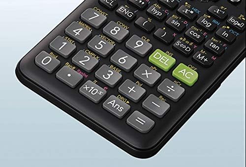 الة حاسبة رقمية FX-95ESPLUS-2WDTV من كاسيو - اسود