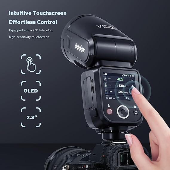 غودوكس كاميرا فلاش سبيدلايت تعمل باللمس V100-S 100