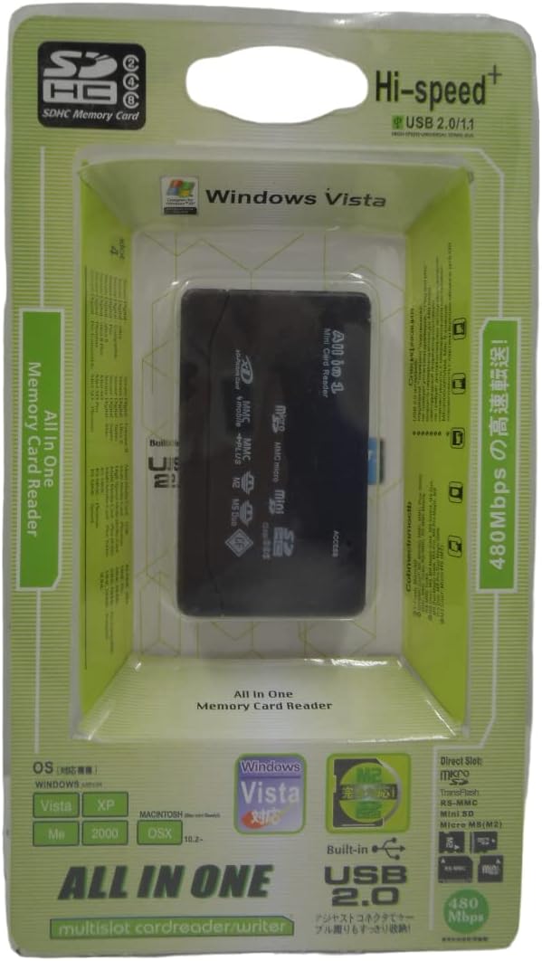 قارئ بطاقات ذاكرة الكل في واحد USB 2.0 عالي السرعة + 480 ميجابايت في الثانية
