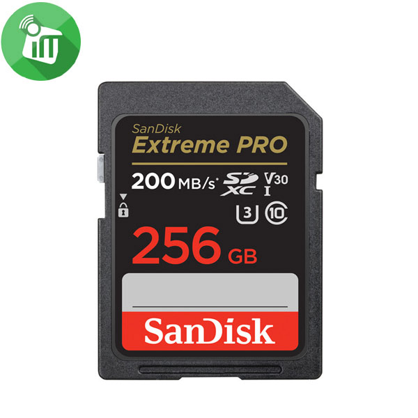 SanDisk Extreme PRO SDXC UHS-I بسعة 256 جيجابايت وسرعة نقل بيانات 200 ميجابايت/ثانية
