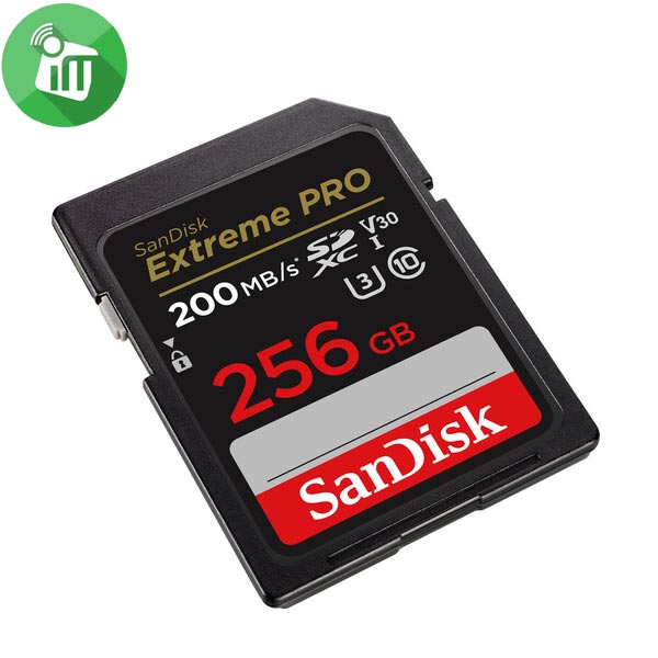 SanDisk Extreme PRO SDXC UHS-I بسعة 256 جيجابايت وسرعة نقل بيانات 200 ميجابايت/ثانية