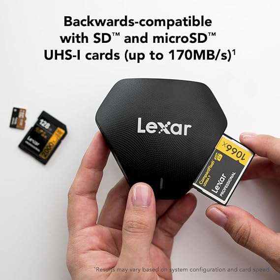 قارئ بطاقات ماركة ليسكر دعم سرعة حتى 312 ميجا منفذ USB 3.1 لبطاقات مايكرو و كومباكت