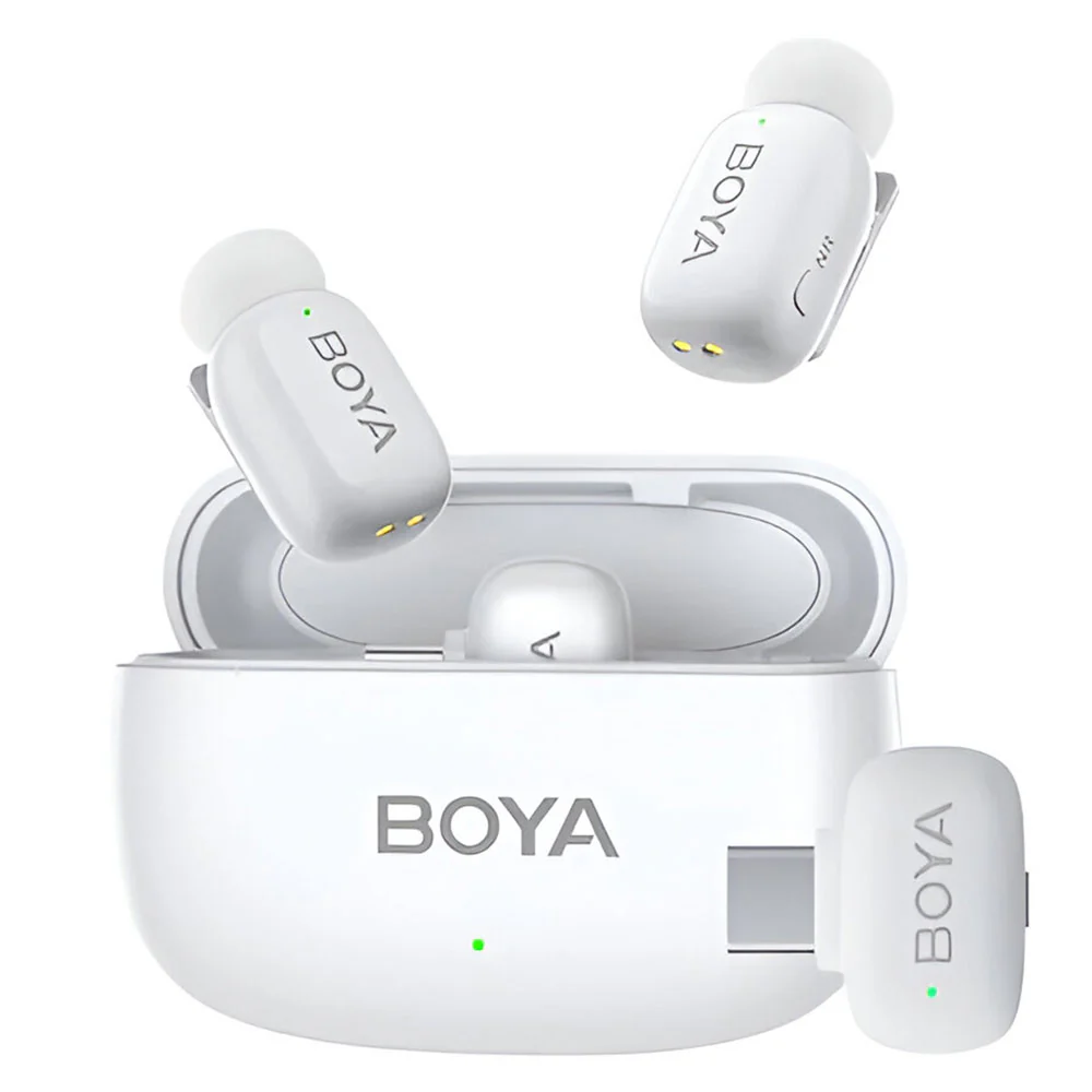 Boya Mini-13 2in1 2.4GHz Dual Channel Wireless Microphone System - White
