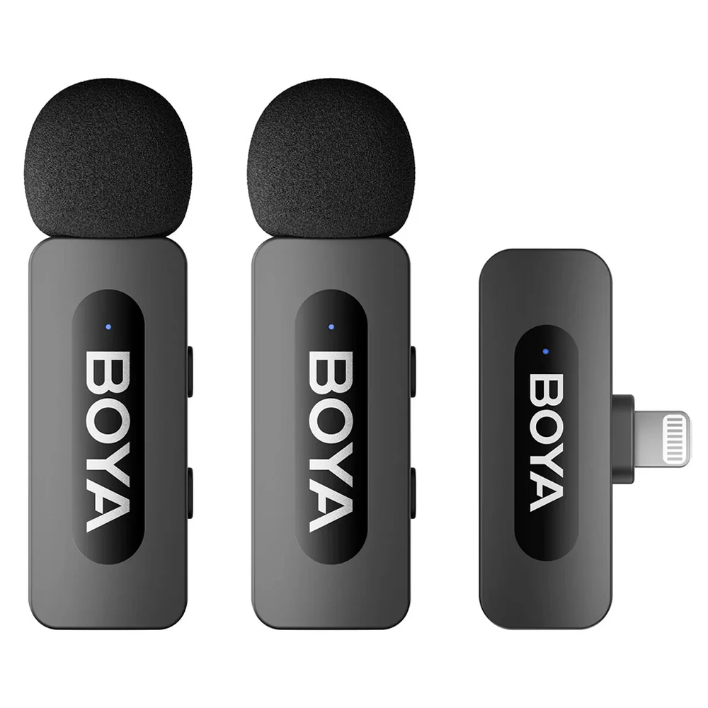 Boya BY-V2 Lightning 2.4GHz Dual Channel Wireless Microphone System