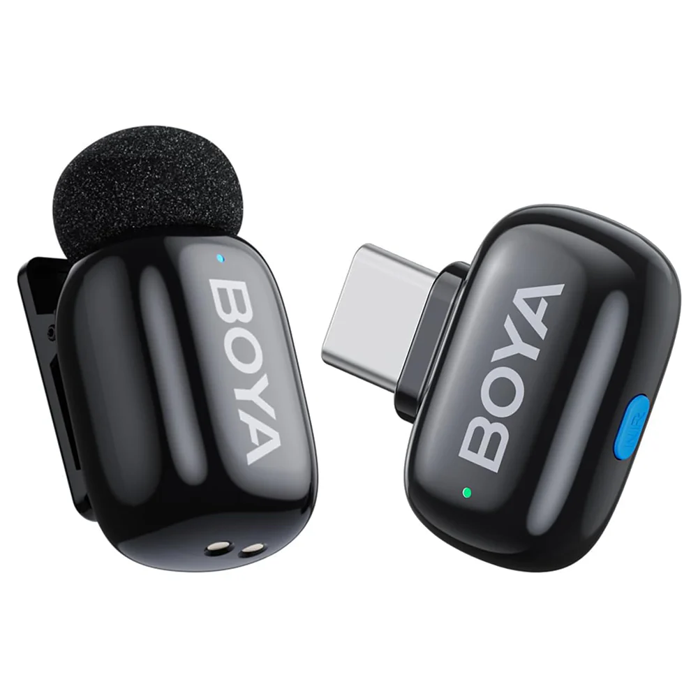 Boya Mini 2-04 Type-C 2.4GHz Dual Channel Wireless Microphone System - Black