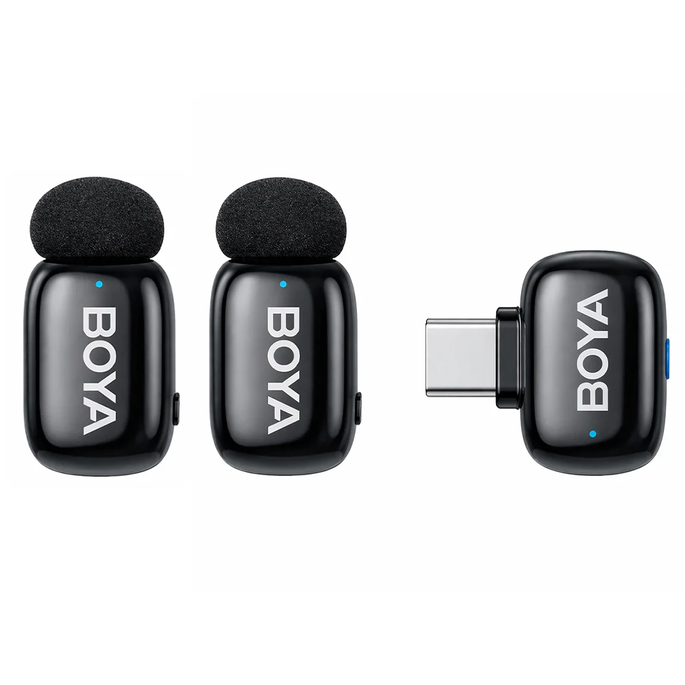 Boya Mini 2-04 Type-C 2.4GHz Dual Channel Wireless Microphone System - Black