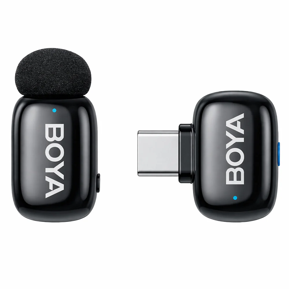 Boya Mini 2-04 Type-C 2.4GHz Dual Channel Wireless Microphone System - Black