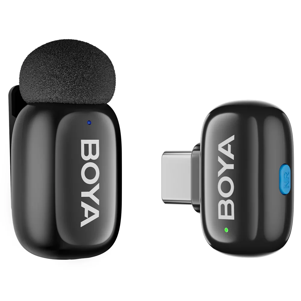 Boya Mini 2-04 Type-C 2.4GHz Dual Channel Wireless Microphone System - Black