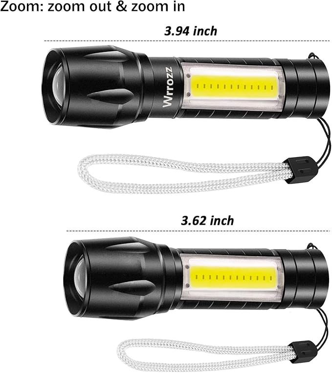 مصباح يدوي LED سي او بي قابل لإعادة الشحن مع بطارية مدمجة وكأبل USB من ووروز (قطعة واحدة)