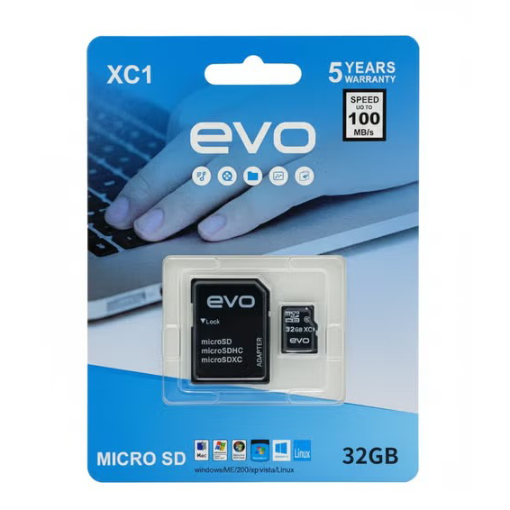 كارت ميموري EVO XC1 سعة 32 جيجا بسرعة تصل إلى 100MB/s