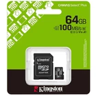 Kingston Canvas Select Plus microSD Memory Card 64GB microSDXC Gen3 100MB/s A1 Card + Adapter - SDCS3