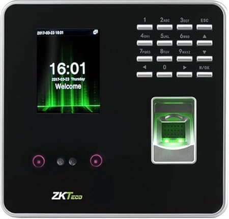 جهاز حضور وانصراف ZK.Teco MB20 ببصمة الوجه وبصمة الإصبع، سعة 200 وجه و500 بصمة، يدعم كارت RFID حتى 1000 مستخدم ، شاشة لمس ملونة، اتصال TCP/IP وUSB