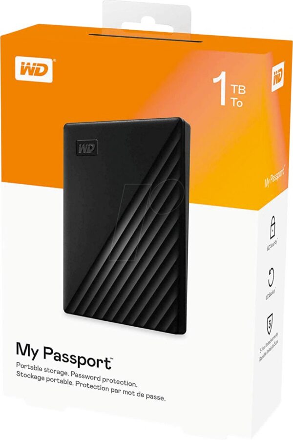 WD 1TB My Passport Portable External Hard Drive USB 3.0 - Black-0