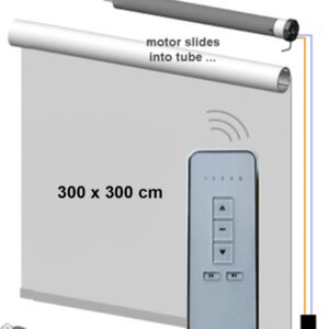 Electric Projector Screen 300×300 with Remote Control-0